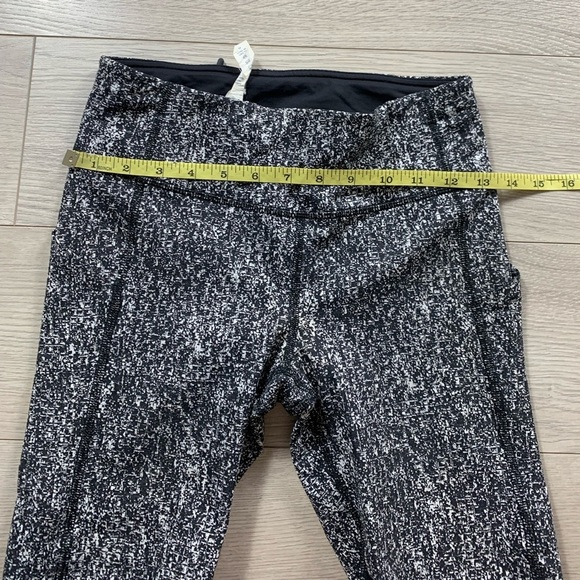 Lululemon Pace Rival Crop Power Luxtreme Suited Jacquard Black White / Black - Picture 13 of 16